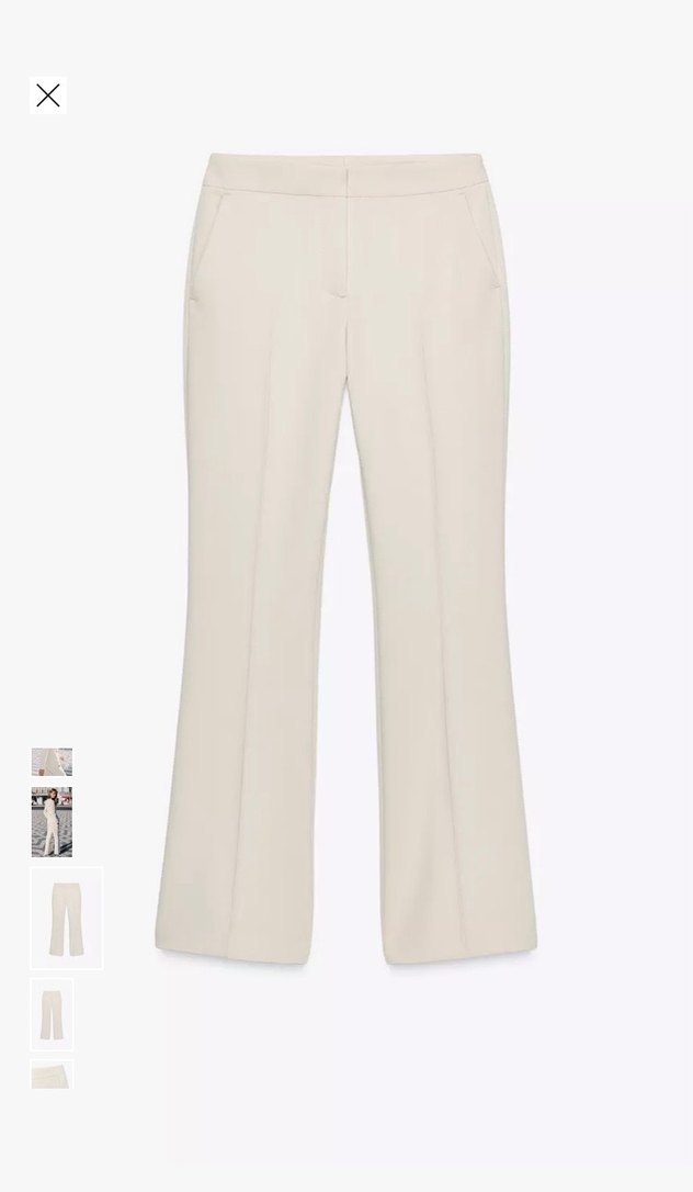 Zara Yüksek Bel Çan Paça Kumaş Pantolon - Görsel 4