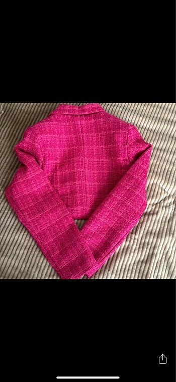 m Beden pembe Renk mini tüvit blazer ceket