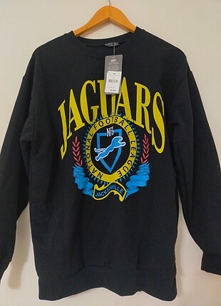 Oversize Baskılı Sweatshirt Jaguars