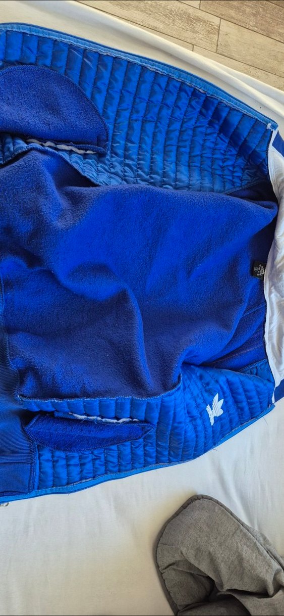 Kadın Mavi Kapüşonlu Fermuarlı Kış Ceketi - Görsel 4