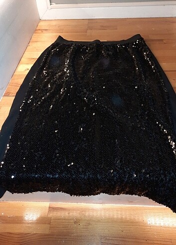 Siyah pull lastikli etek - Görsel 2