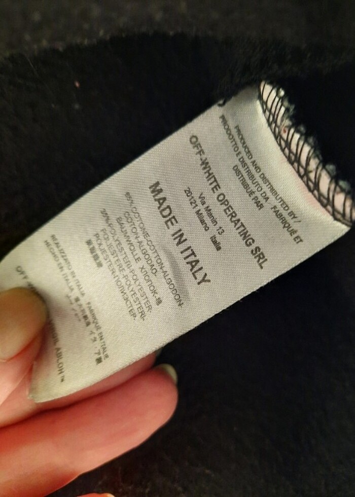 Orjinal off white marka Kapşonlu ceket yurtdışı ürünü - Görsel 4