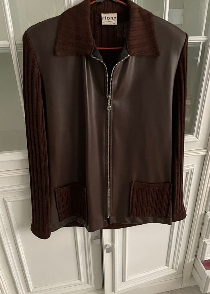 Koyu kahverengi hırka  - Görsel 3