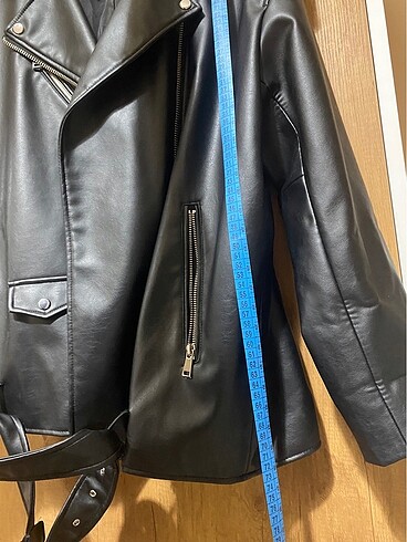 xl Beden siyah Renk Zara Oversize Deri Ceket