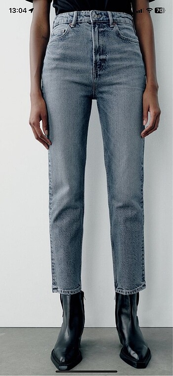Zara Zara yüksek bel mom fit jean