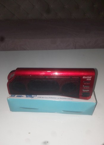 Kırmızı Bluetooth Hoparlör - Görsel 3