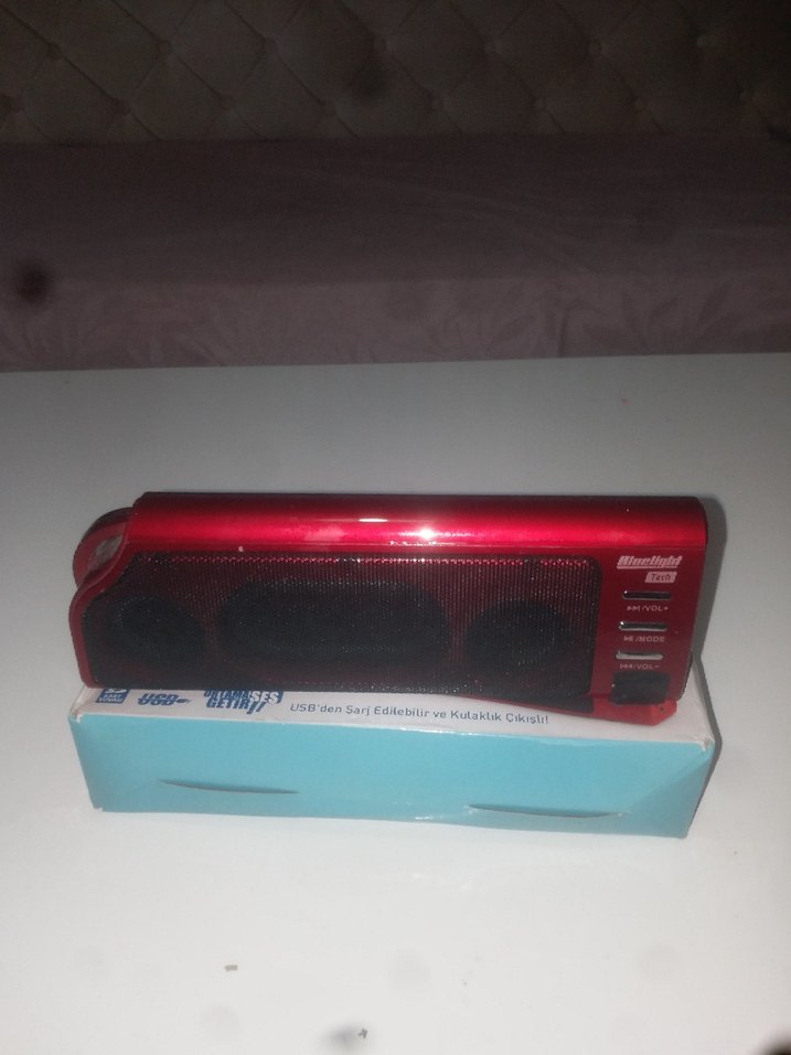 Kırmızı Bluetooth Hoparlör - Görsel 3