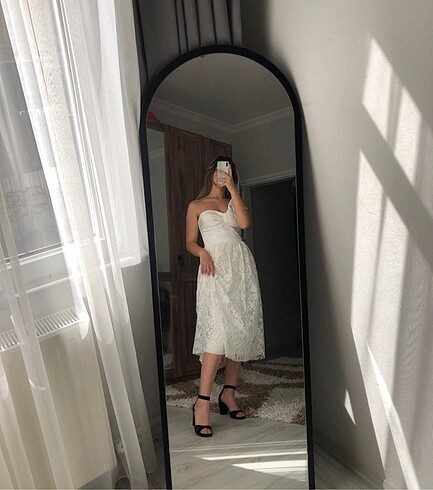 Beyaz abiye elbise - Görsel 3