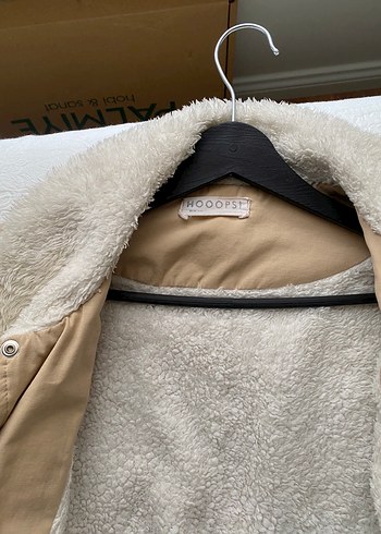 Keten trençkot kabanımsı bej rengi hooops marka tarz - Görsel 3