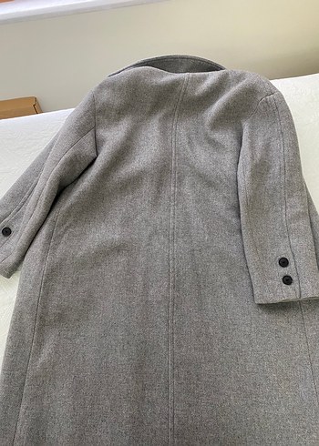 Gri Zara Yün Karışımlı Kaban - Görsel 11