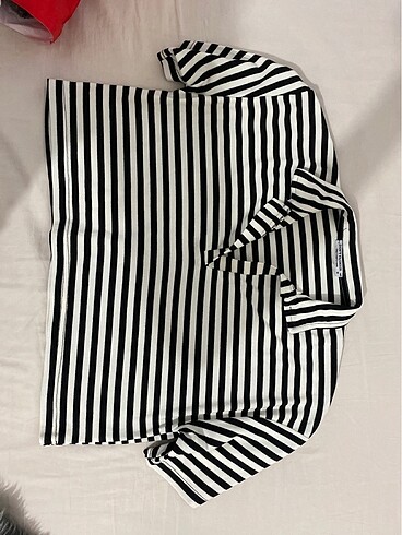 Çizgili polo yaka tısort - Görsel 3