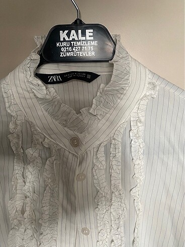 Zara saten beyaz gömlek - Görsel 7