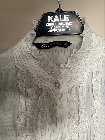 Zara saten beyaz gömlek - Görsel 6