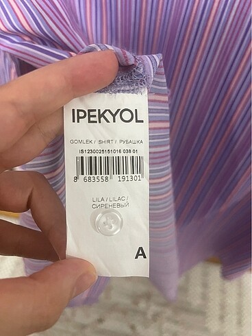 m Beden İpekyol yazlık mor gömlek lila