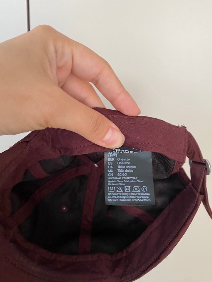 Bordo Kadın Street Wear Şapka h&m marka hiç kullanılmadı - Görsel 4