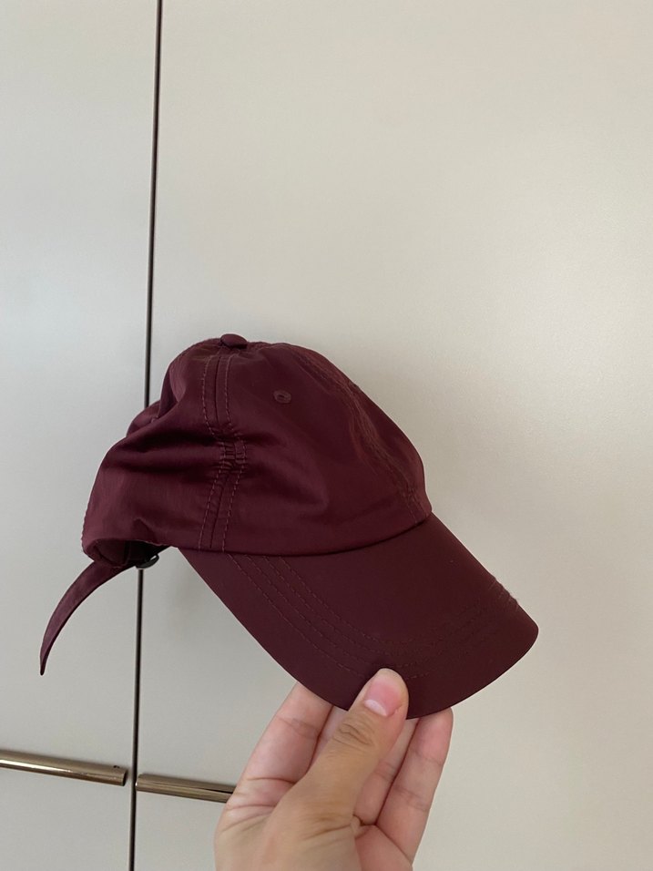 Bordo Kadın Street Wear Şapka h&m marka hiç kullanılmadı - Görsel 5