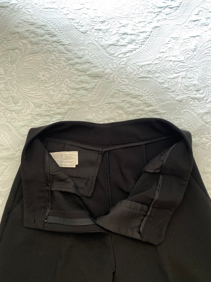 Siyah Kadın Midi Kumaş Pantolon mango palazzo siyah pantolon - Görsel 5