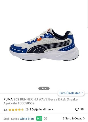 42 Beden beyaz Renk Puma 90S RUNNER NU WAVE Beyaz Erkek Sneaker 