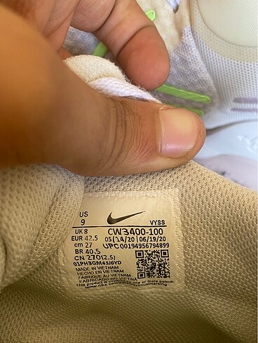42.5 Beden beyaz Renk Nike KD orijinal