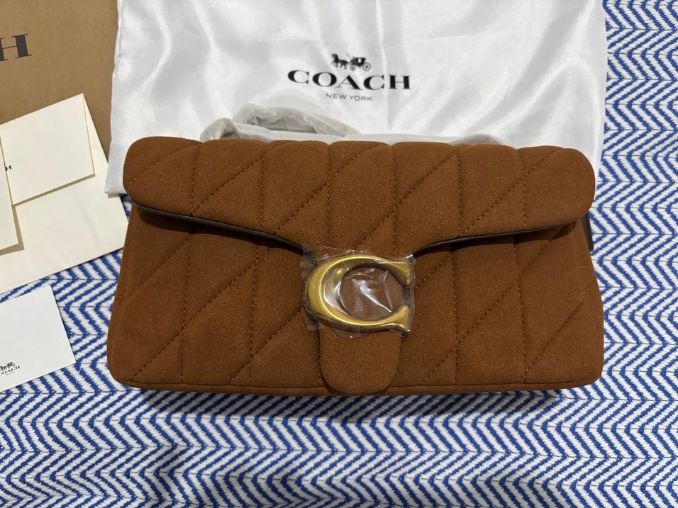 Kahverengi Süet Coach Kadın Çanta - Görsel 2