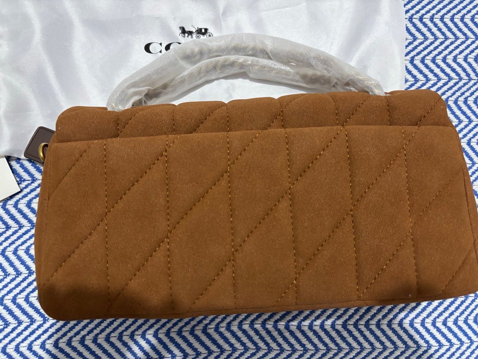 Kahverengi Süet Coach Kadın Çanta - Görsel 3