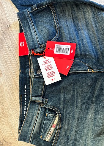 Diesele Erkek Gri Mavi Regular Fit Kot Pantolon - Görsel 4