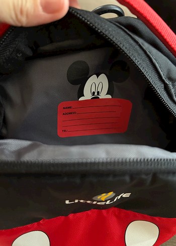 LittleLife Siyah Kırmızı Çocuk Okul Çantası - Görsel 4