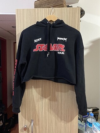 H&M justin crop sweatshirt