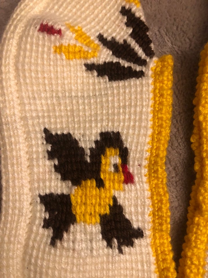 Kuş Desenli Örgü Kadın patik - Görsel 2