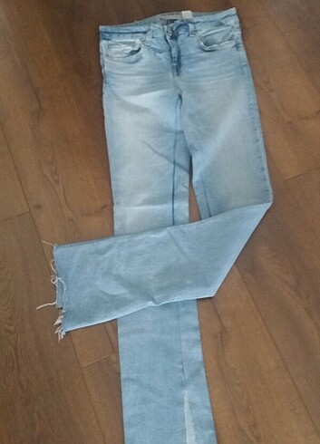 36 Beden mavi Renk Zara kot pantolon 