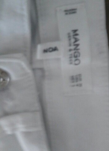 36 Beden Beyaz mango kot pantolon 