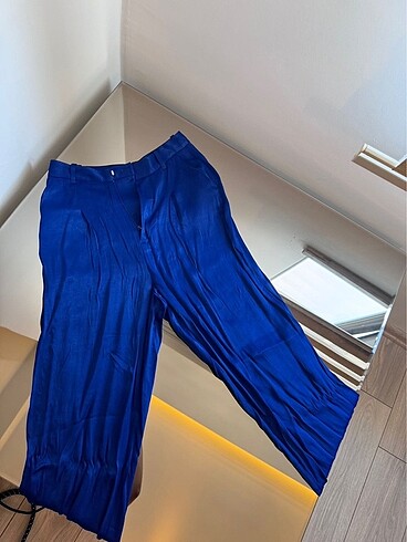 Zara saks mavisi palazzo pantolon