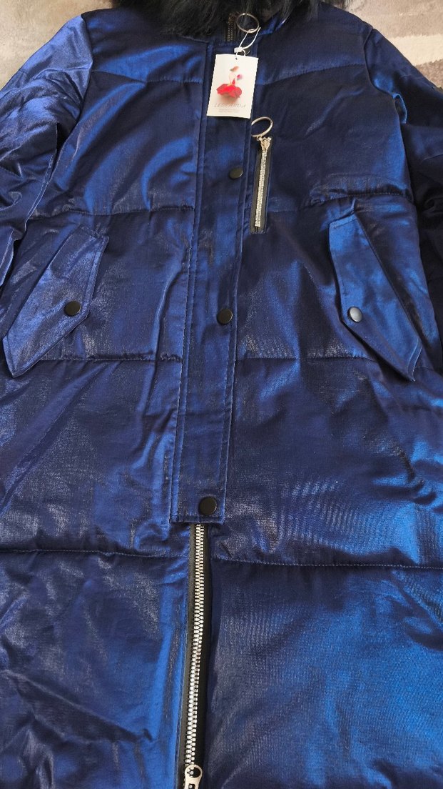 lacivert kışlık mont - Görsel 2