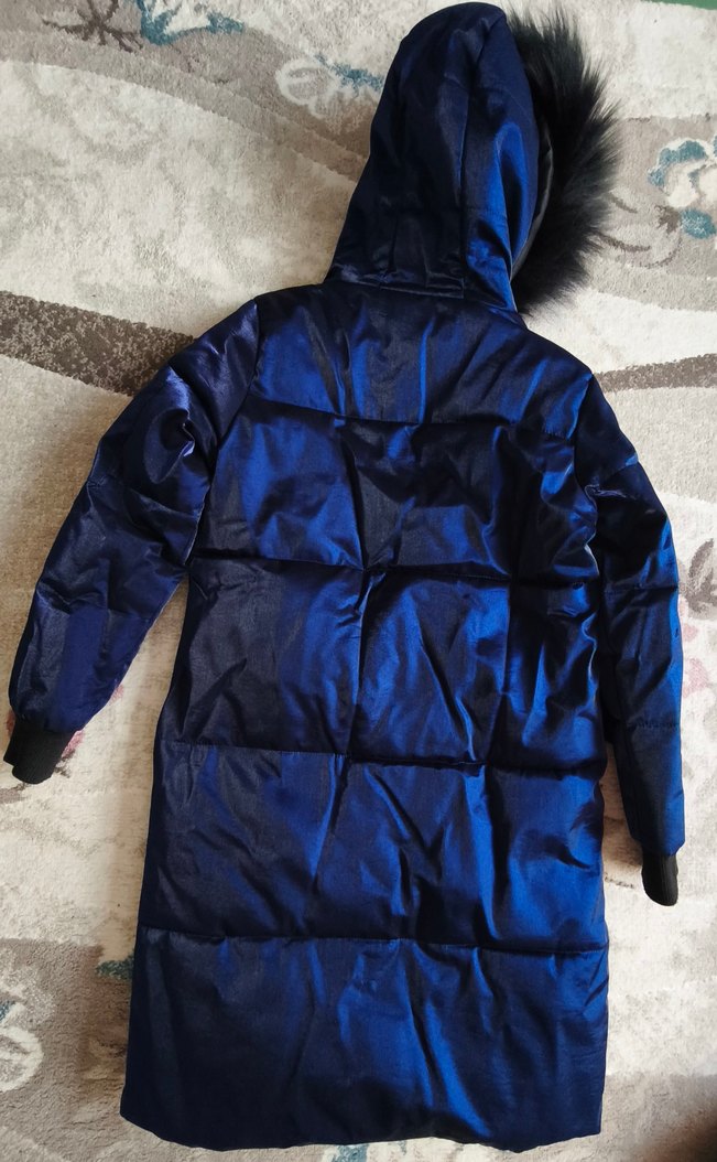 lacivert kışlık mont - Görsel 5