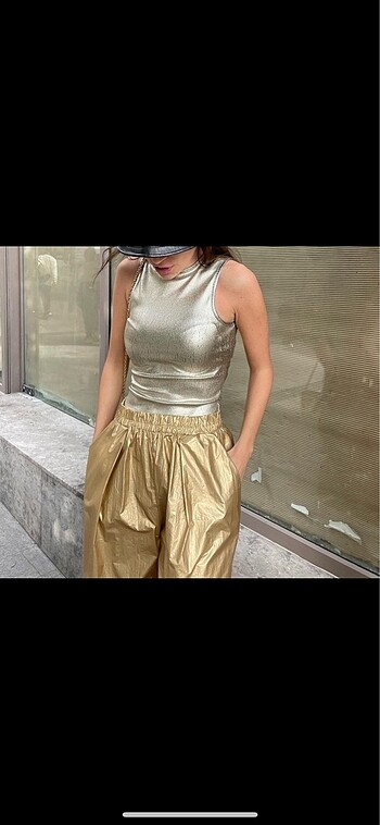 m Beden Gold jogger pantolon