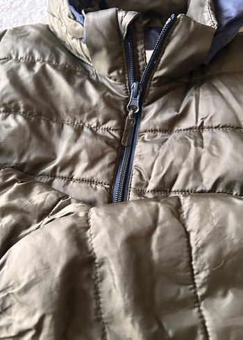 Kapüşonlu Erkek Çocuk haki Mont - Görsel 3