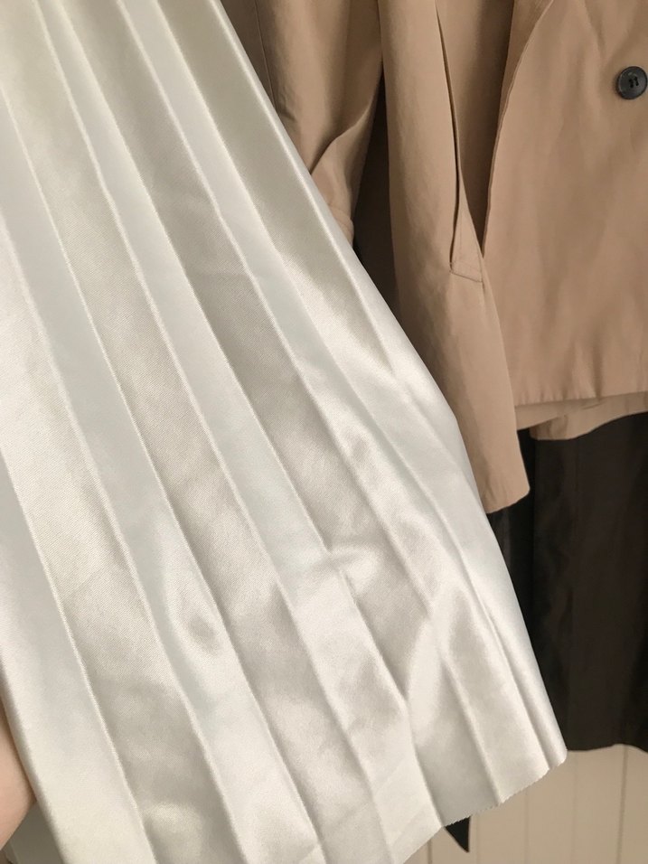 Bej Piliseli Uzun Kadın Etek - Görsel 2