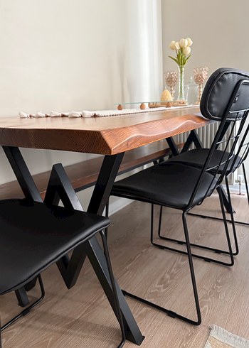 Koyu Kahverengi Ahşap Masa - Görsel 4