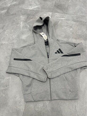 xs Beden gri Renk Adidas kapşonlu swet