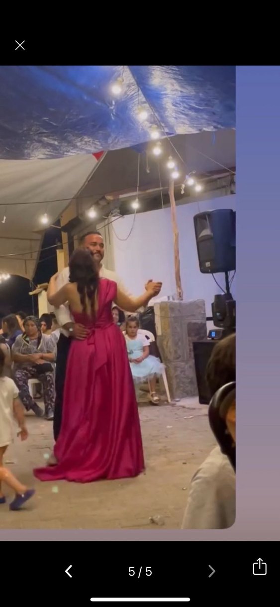 Parlak Pembe Drapeli Uzun Kadın Abiye - Görsel 4