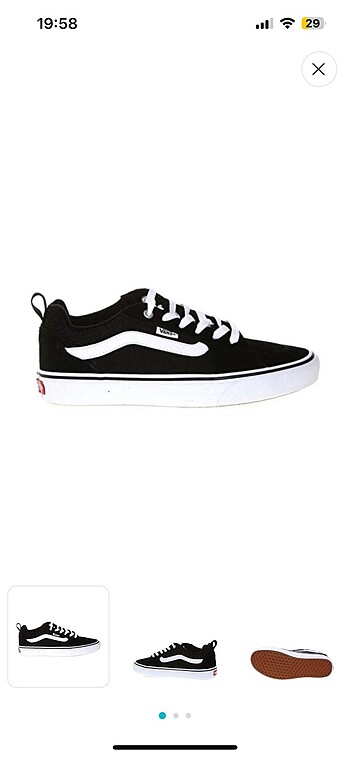 Vans ward siyah kadın ayakkabı