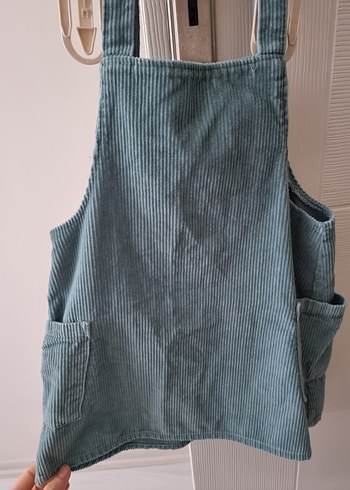 Düğmeli Kolsuz Kot Kız Elbisesi - Görsel 2