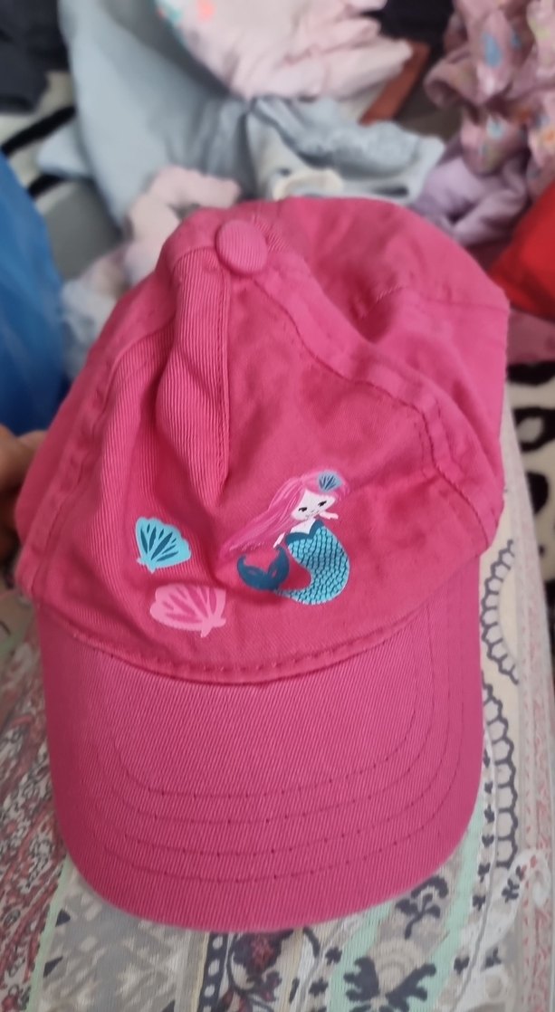 Pembe Yıldız Desenli bebek şapkası - Görsel 2