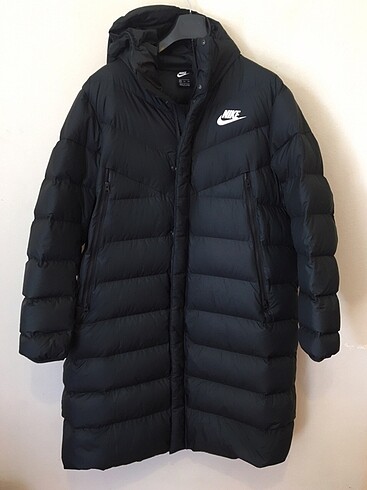 Nike kaz tüyü uzun kapüşonlu parka kaban mont