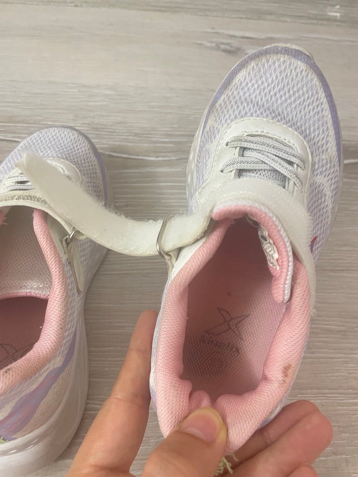 Kız Çocuk Gri Beyaz Cırtlı Spor Ayakkabı - Görsel 3