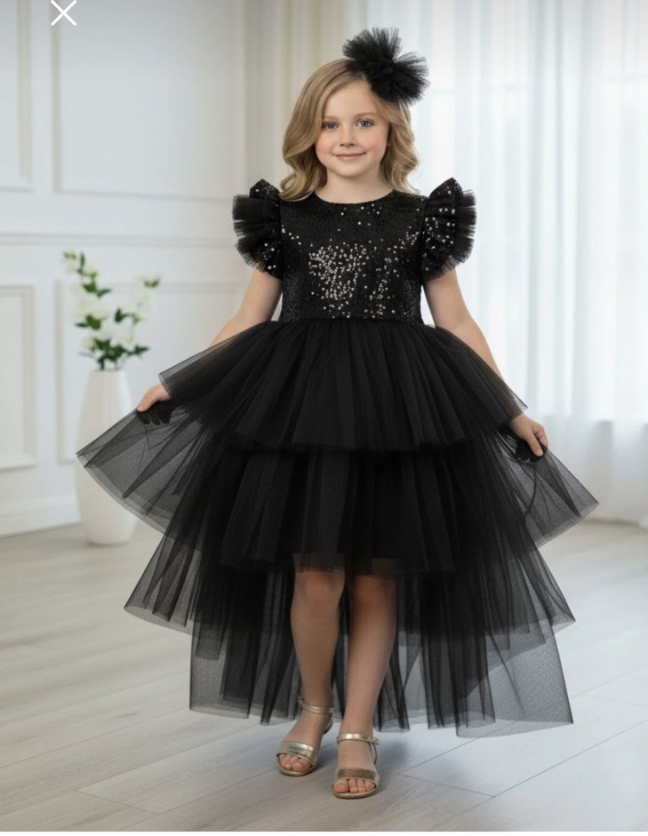 Anne kız payetli elbise kombin - Görsel 3