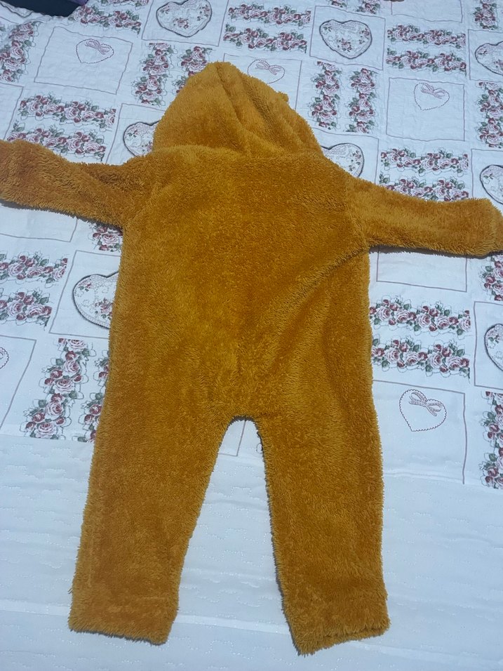 Kürklü Leopar Desenli Bebek Tulumu - Görsel 5