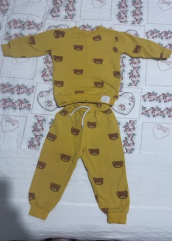 Sarı Ayıcık Baskılı Bebek Takımı - Görsel 4