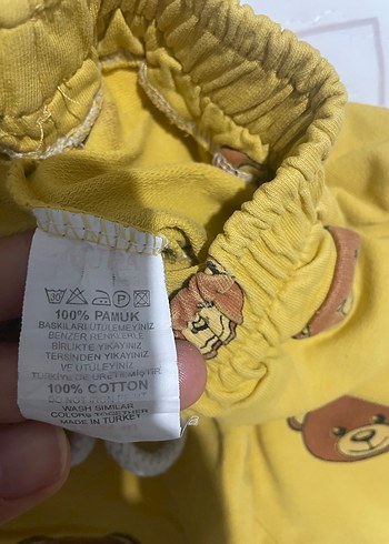 Sarı Ayıcık Baskılı Bebek Takımı - Görsel 5