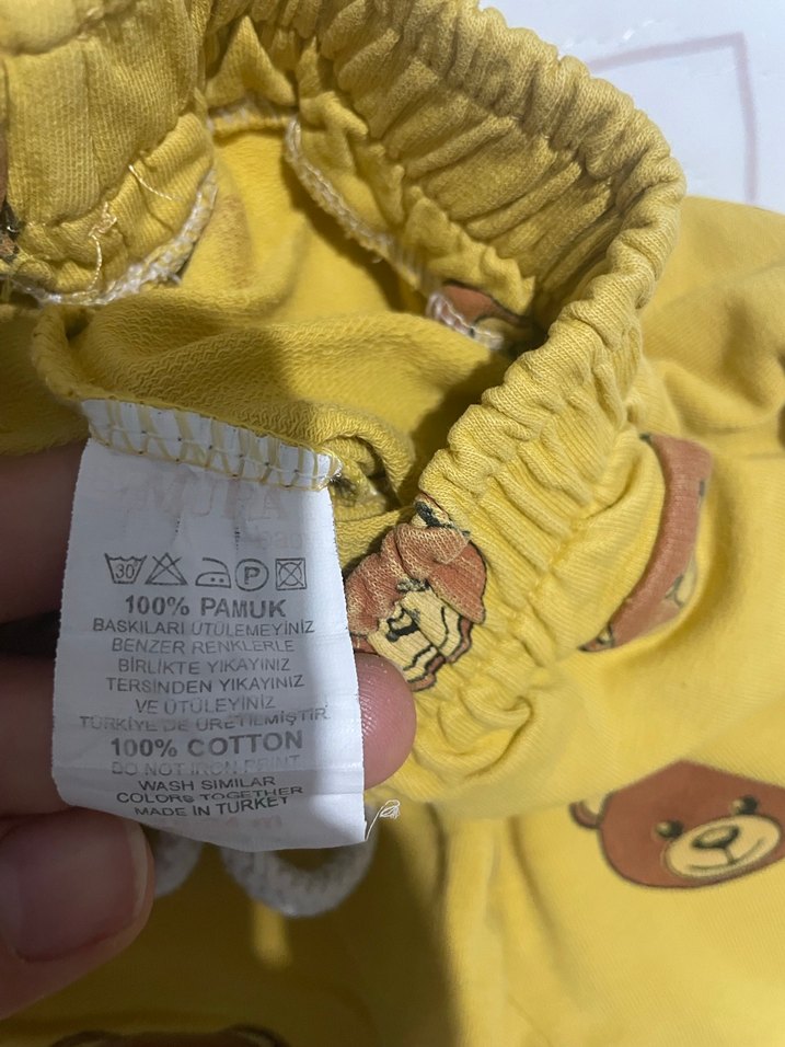 Sarı Ayıcık Baskılı Bebek Takımı - Görsel 5